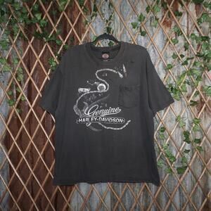 XL - Vintage Y2K genuine Harley Davidson pocket 90s t-shirt